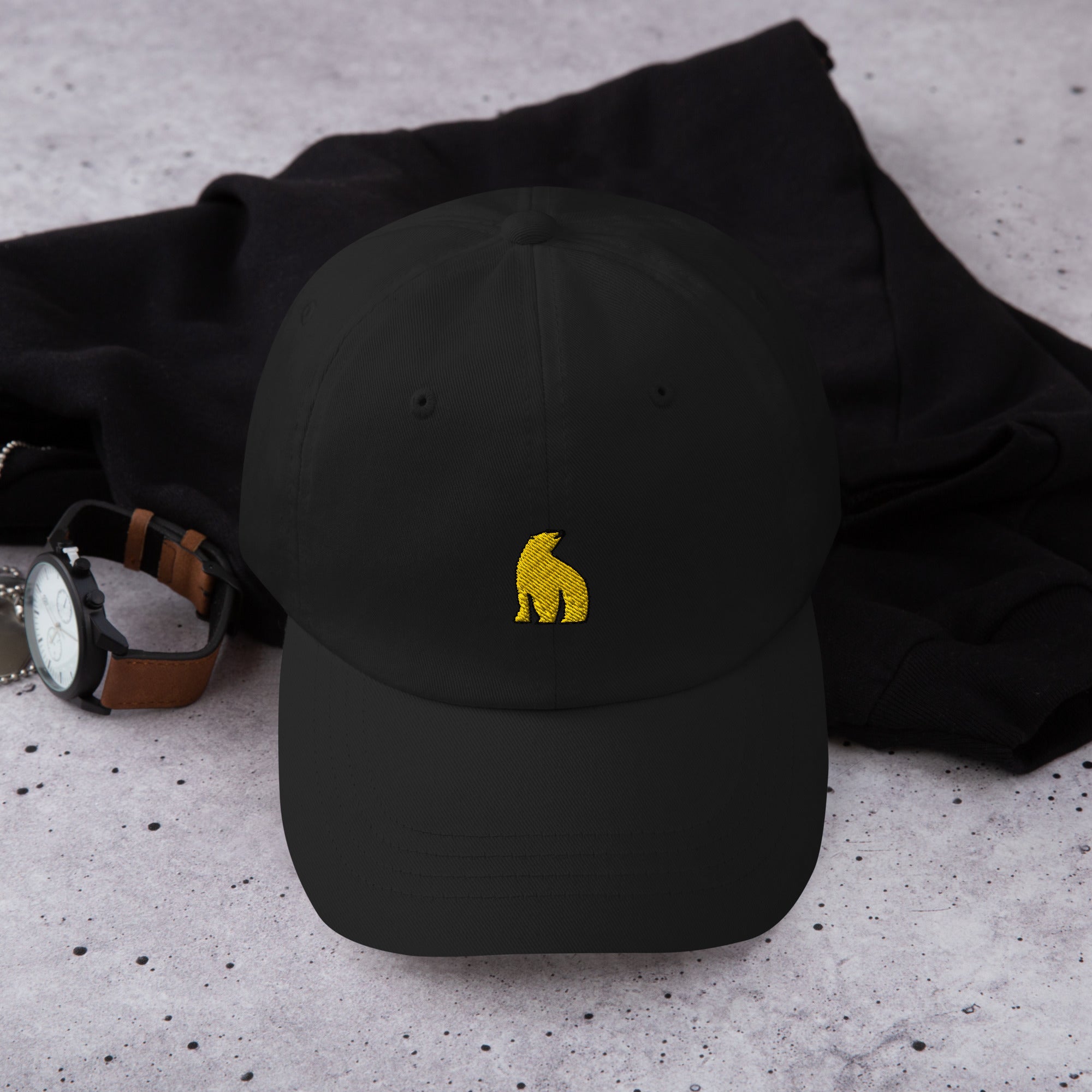 Golden Bear Dad Hat (Black)