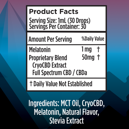 Better Night CryoCBD Sublingual Drops | 1500 - 3000mg CBDa